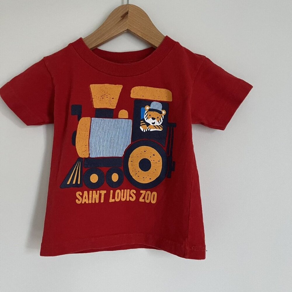 Saint Louis Zoo Graphic T-shirt Tiger Train Size 18 Months